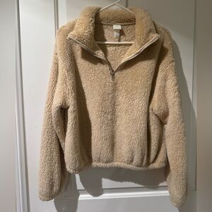 H&M Teddy Quarter Zip